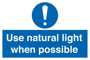 Use natural light when possible